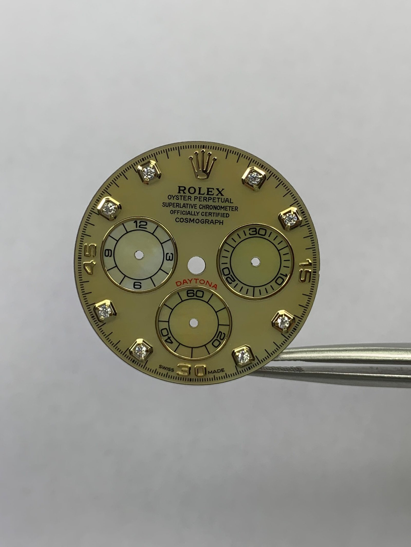 Rolex Daytona Yellow Mother-of-Pearl Dial Moissanite Moment Applicable 4130/4131 Movement - Image 8