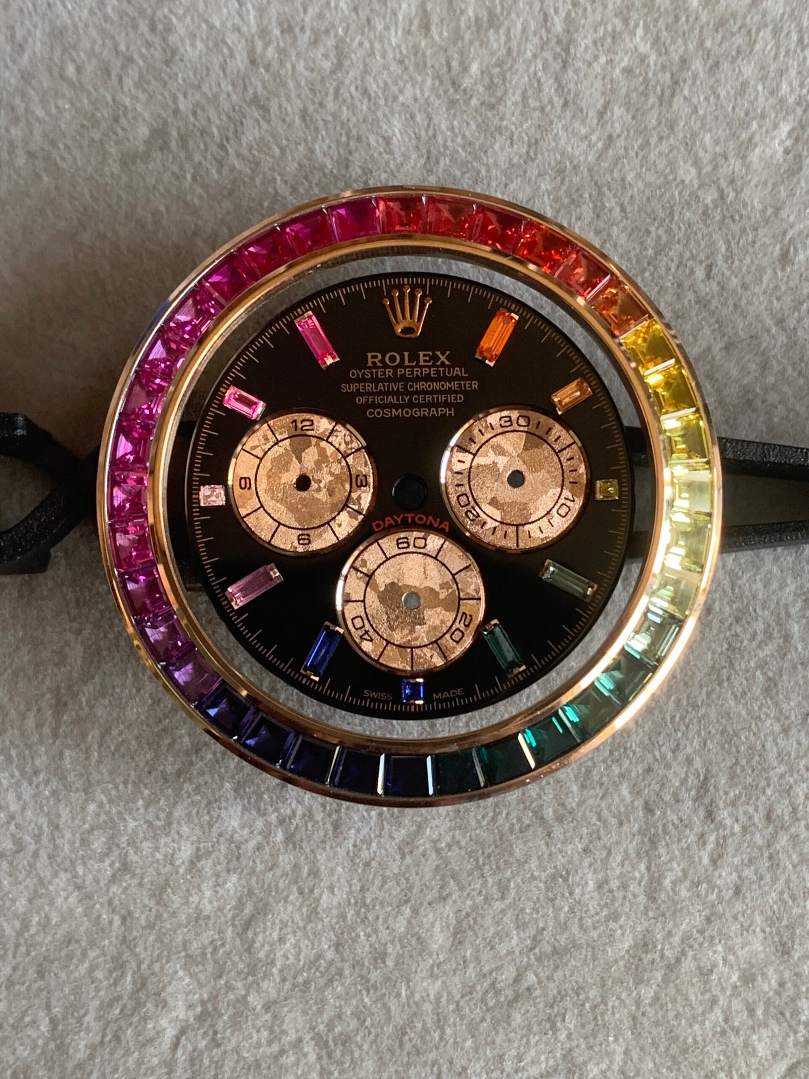 Rolex Daytona Rainbow Bezel Set