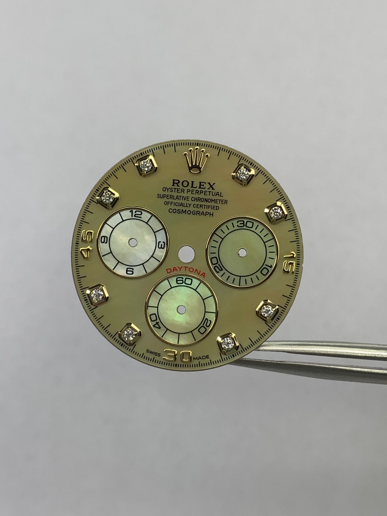 Rolex Daytona Yellow Mother-of-Pearl Dial Moissanite Moment Applicable 4130/4131 Movement - Image 7