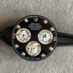 New Daytona enamel dial, three-eye large flower scale, moissanite scale. Suitable for 4130/4131 movement