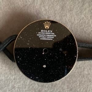 Rolex Daytona substitute dial, black gold sand wordless dial, suitable for 4130/4131 movement