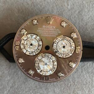 Daytona Tahitian mother-of-pearl dial, three-eye floral design, with moissanite scale, suitable for 4130/4131 movement