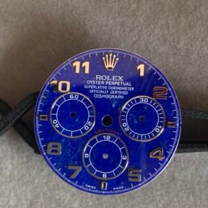 Daytona watch dial, lapis lazuli, dark blue dial, Arabic numerals