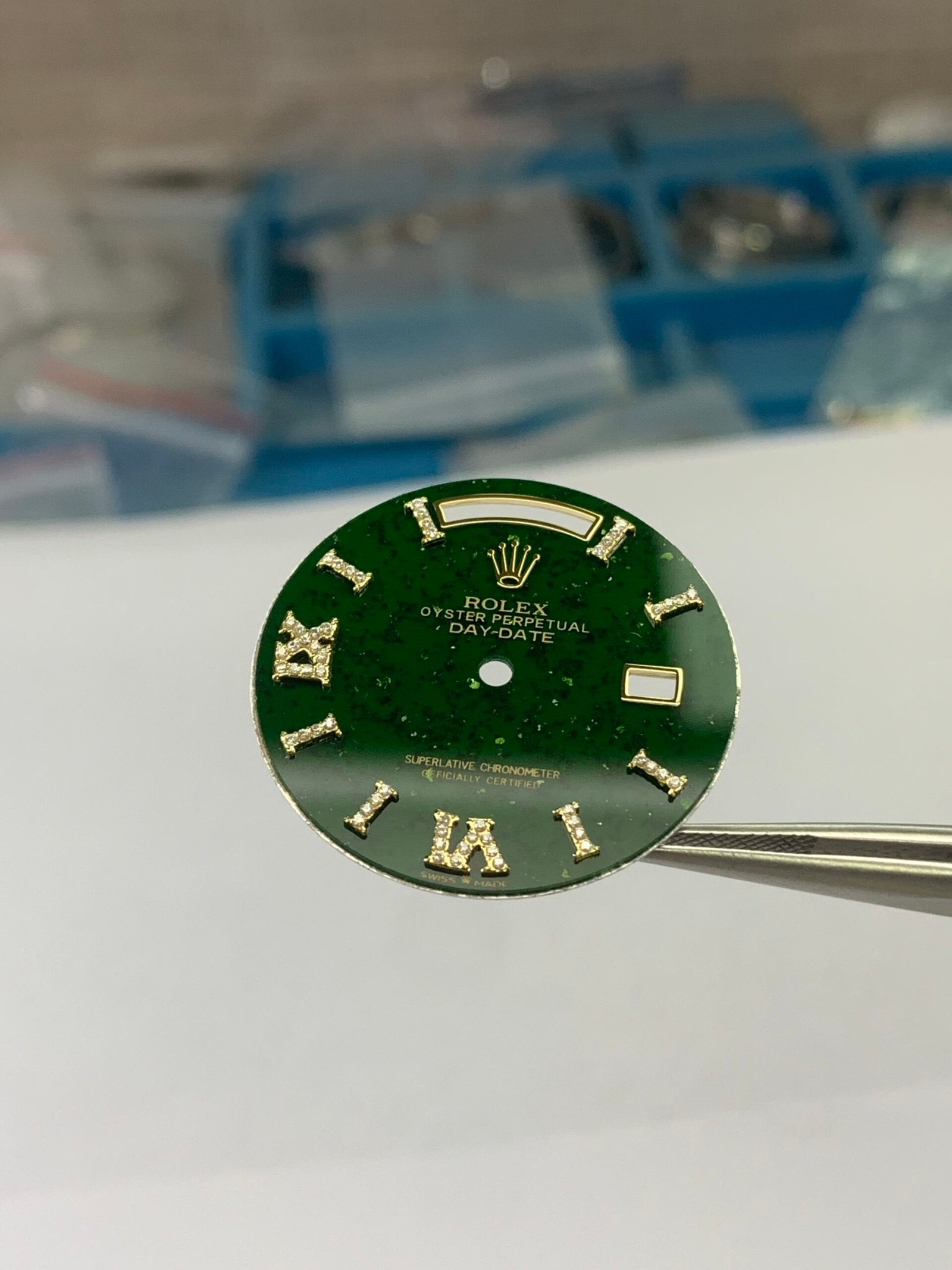 Rolex 36dd green gold dial Roman jewel scale 3055 3155 movement applicable - Image 9