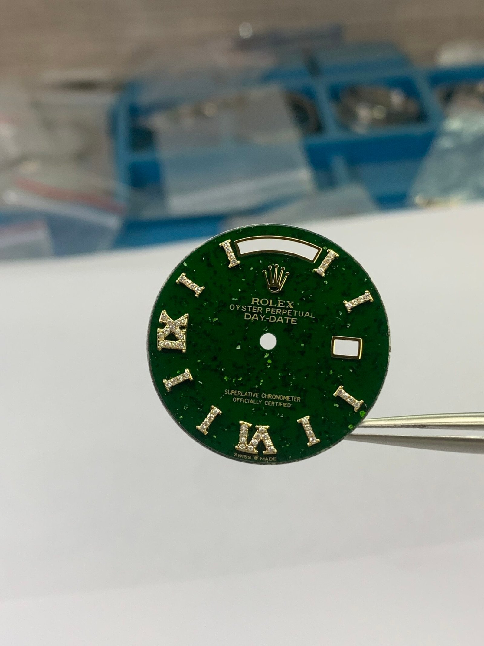 Rolex 36dd green gold dial Roman jewel scale 3055 3155 movement applicable - Image 5